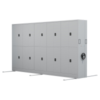 臻远 ZY-MJJA-12 电动密集架移动档案柜钢制轨道密集柜 通双节 一列五组