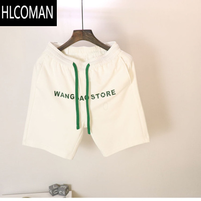 HLCOMAN运动夏装男士潮流简约休闲五分中裤松紧短裤厚实文乐同款