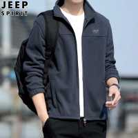 JEEP SPIRIT摇粒绒卫衣男秋冬季新款户外休闲抓绒衣内胆夹克外套
