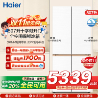 海尔(Haier)507升十字对开门零嵌冰箱 全空间保鲜 EPP超净系统BCD-507WGHTD1BWLU1