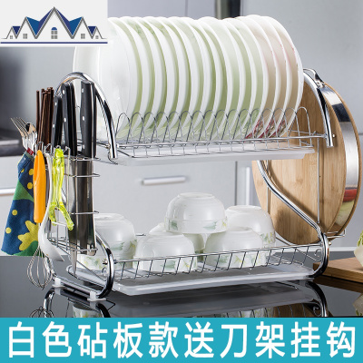 厨房碗碟架置物架淋控水放装碗筷收纳盒箱晾盘子家用洗碗池沥水架 三维工匠