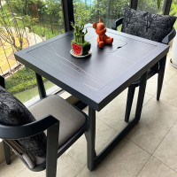 紫叶阳台休闲桌椅三件套组合轻奢网红现代喝茶椅子茶几户外阳台小茶桌