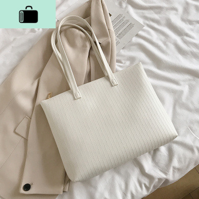 仙女包包女2020新款韩国手提购物袋复古夏天竖线刺绣托特包单肩包NEW LAKE女斜挎包