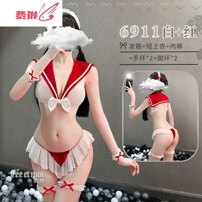 透明学生惑床上性感情趣内衣超骚服装套装女骚费琳