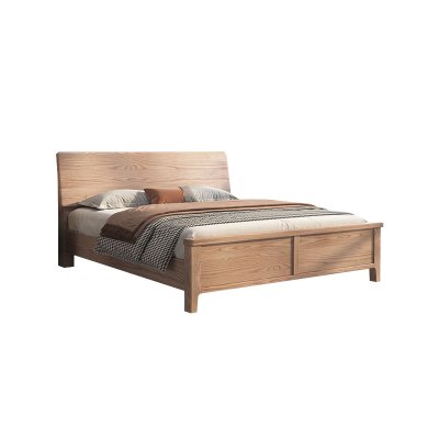 中豫鑫泽 ZYXZ4022715简约白蜡木实木床原木风单人床1.2米