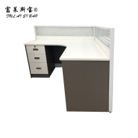 富莱斯宝 L型多层实木屏风办公桌 1500*1300*1200 /张