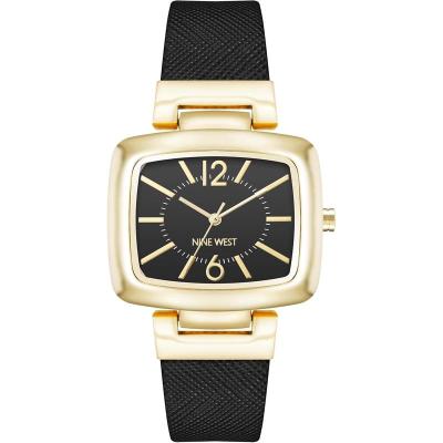 Anne Klein手表女防刮擦石英矩形表盘36毫米表径矿物玻璃商务