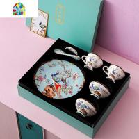 轻奢国潮骨瓷餐具中国风碗盘碟家用组合套装年会过年乔迁新婚 FENGHOU 以上套装为11件套[2碗2勺2碟2杯3盘]