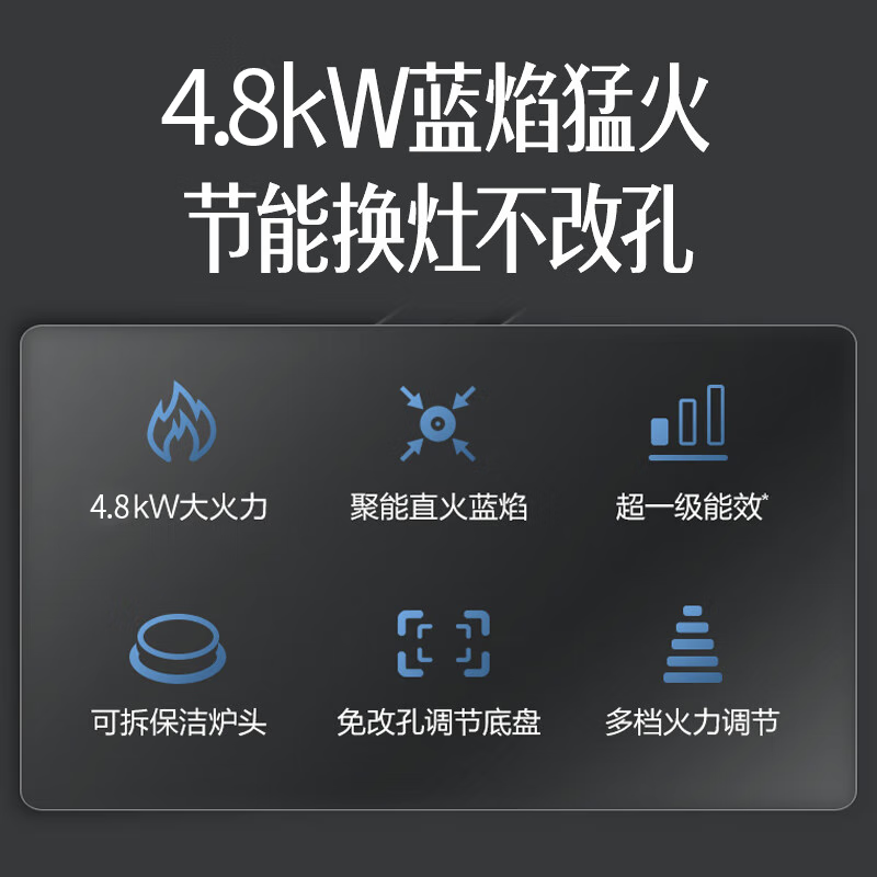万和(Vanward)燃气灶 液化气煤气灶双眼灶嵌入式灶具4.8kW大火力全进风钢化玻璃一级能效JZY-C5L90S