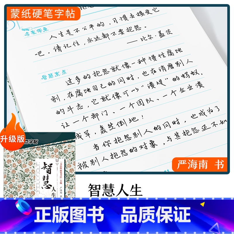 [行楷]智慧人生(严海南) [正版]字帖楷书行楷大学生国学经典文化字帖练字成年男女生唐诗宋词三百首荆霄鹏临摹名著格言名家