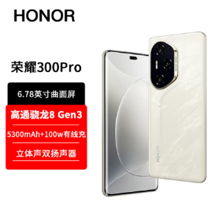 荣耀300 Pro 星光沙 16GB+512GB 第三代骁龙8芯 5G 5300毫安青海湖电池 100W快充 拍照手机