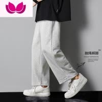 七斓日系潮牌裤子男士薄款宽松百搭一裤两穿卫裤青少年休闲长裤