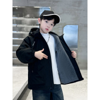 男童冬季加绒外套新款中大儿童棉衣秋冬款加厚保暖潮装派克服