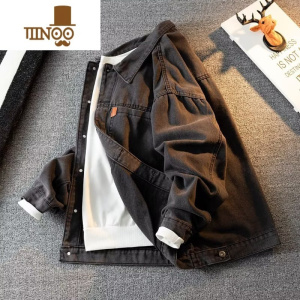 YANXU2023款男士牛仔外套男韩版修身宽松夹克牛仔上衣帅气潮褂子