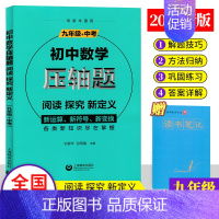 [正版]初中数学压轴题阅读探究新定义九年级中考通用版初三9总复习代数 几何综合题高效训练拉分题难题点拨培优专题解题模型分