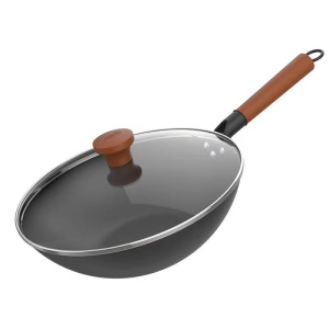 爱仕达不易锈无涂层精铁炒锅32cm(CF32N6J)