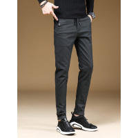 纯色男士冬季休闲裤弹力简约男裤高性价比常规修身直筒裤男款