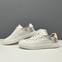 男生真皮拼色板鞋男款潮流百搭鞋子欧洲站男鞋透气休闲鞋男韩版潮