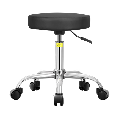 臻远ZY-7964实验室凳子旋转升降凳PU皮 45-60cm五爪轮子款