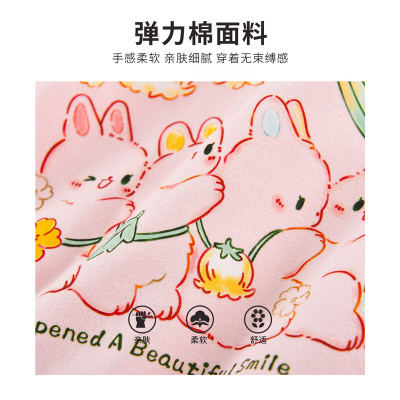 [1件3折]铅笔俱乐部童装2025秋装新款女小童T恤儿童卡通印花圆领上衣宝宝长袖