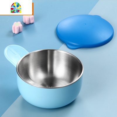 儿童餐具304不锈钢碗小孩吃饭碗双层隔热防烫防摔宝宝婴儿辅食碗 FENGHOU 红色碗1个