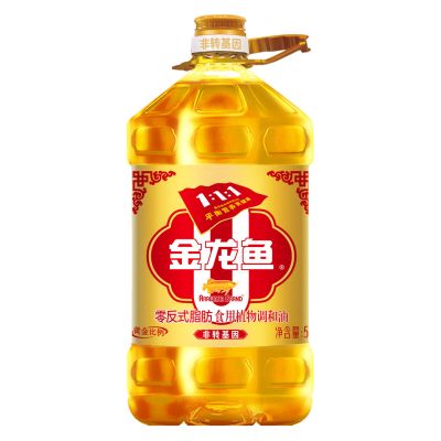 金龙鱼 黄金比例食用植物调和油 5L(非转)桶装食用油 炒菜烹饪煎炸家用油