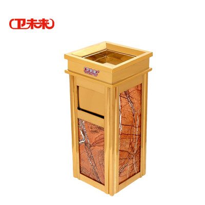 卫未来 立式烟灰桶 四菱角钛金雨林啡 个