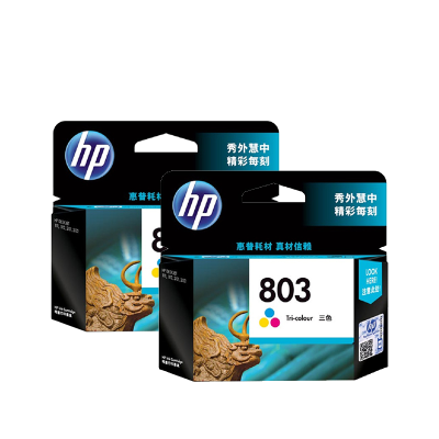 惠普 803黑色彩色墨盒 惠普墨盒F6V21AA (适用Deskjet1112 2132 1112 1111)
