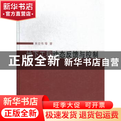 正版 地下工程动态反馈与控制 黄宏伟等著 同济大学出版社 978756