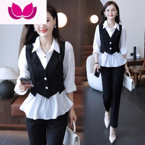 七斓时尚职业套装女装2023新款早秋洋气质减龄假欧货套