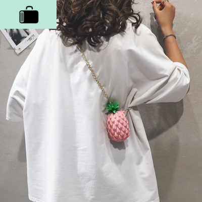 迷你小包包女包新款2020个性菠萝包休闲钥匙链条百搭单肩斜挎包潮NEW LAKE女士单肩包