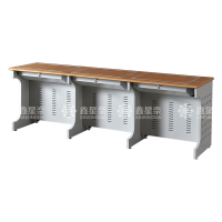 鑫星奈XXN4012418 隐藏式翻转电脑桌培训桌教室机房多媒体学习桌办公桌B款三人位