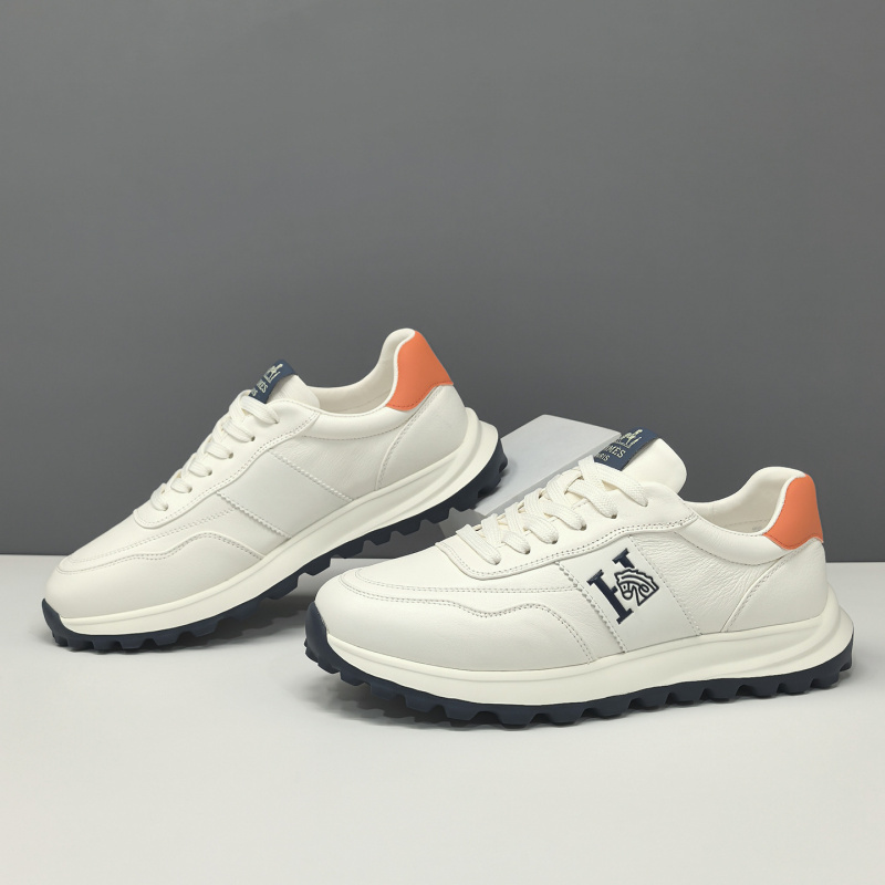 男生头层牛皮运动风休闲鞋男款潮鞋真皮百搭欧洲站男鞋男士运动鞋