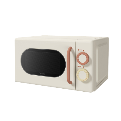 美的(Midea)小滋味系列微波炉变频家用小型奶油风百搭复古转盘式一级能效低频轻音20L预制菜加热(M2H1)