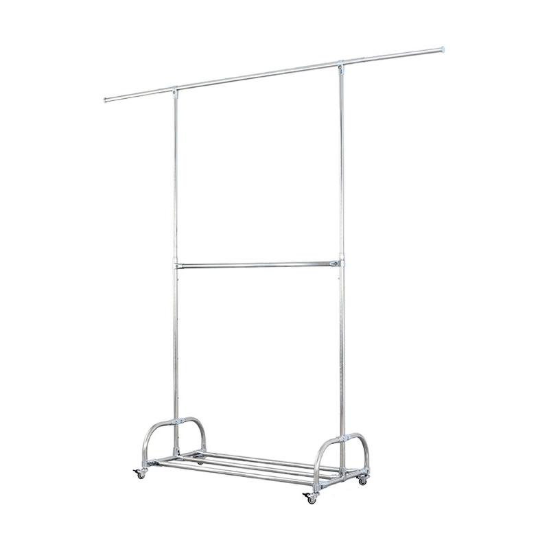 翌嘉YJ-E4-202 202不锈钢晾衣架移动伸缩有鞋架晒衣架 可升降高度款 1000*520*1200-2000
