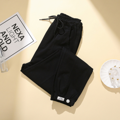 恋名媛加肥加大码女装宽松休闲裤工装裤200斤胖妹妹显瘦裤子弹力哈伦裤大码女装