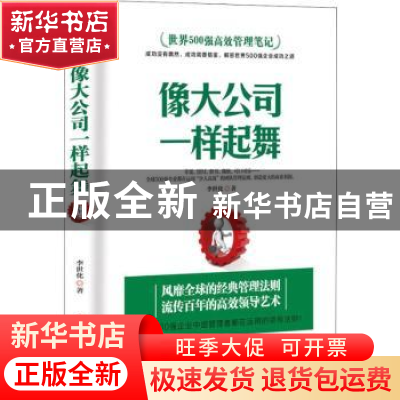 正版 像大公司一样起舞 李世化著 中国商业出版社 9787520804578