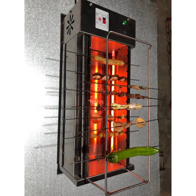 自动翻转电烧烤炉商用无油烟电烤串炉家用旋转烧烤串机丰茂烤串炉 全