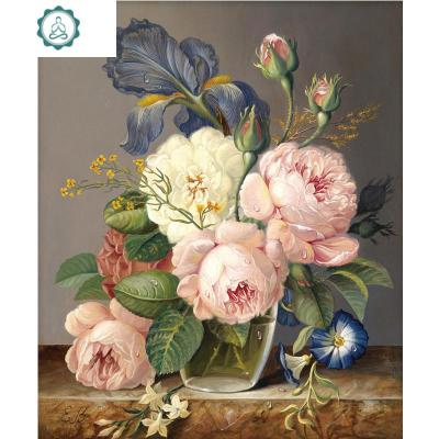 十字绣2019新款线绣客厅小件小幅卧室花卉简约现代2020自己绣手工封后大格四股绣80*93CM棉线印花