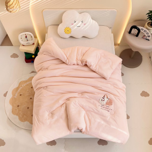 秋冬双面针织棉小熊儿童春秋被加厚保暖冬被宝幼儿园午睡单人盖被