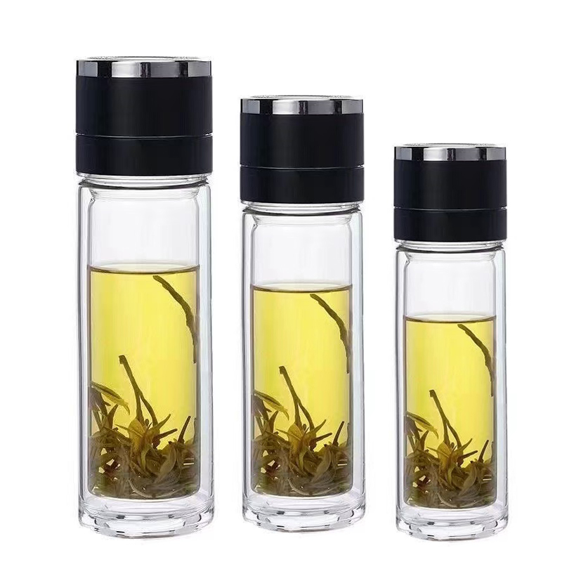 松道 新款车载速开一键分离双层玻璃杯 240ml(只)