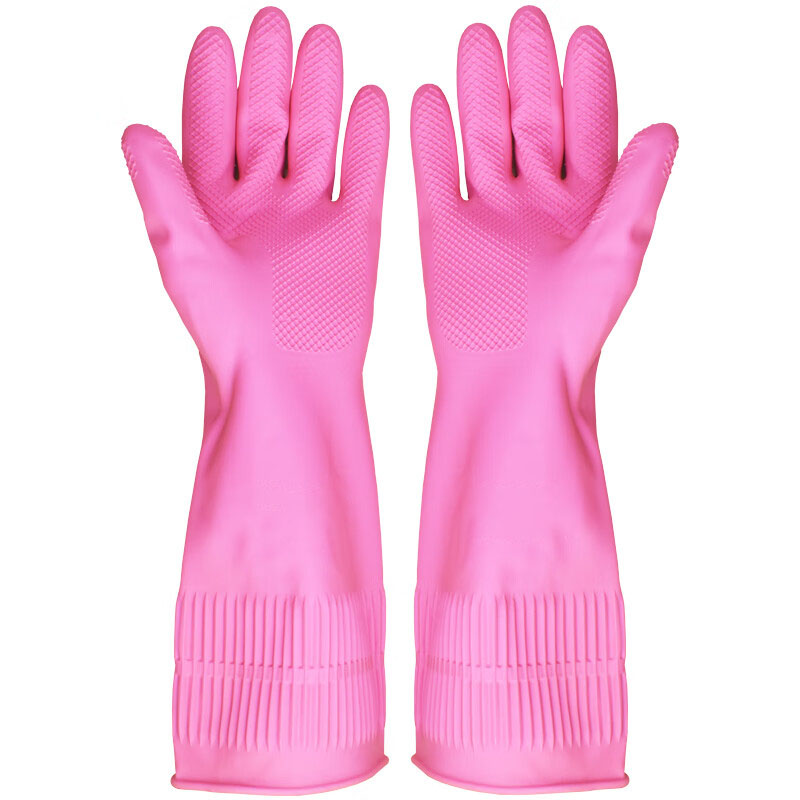 达昭 越南进口天然橡胶手套家务手套舒适L大号耐用洗衣服洗碗手套