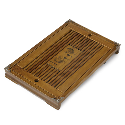 常生源茶盘茶托实木抽屉式茶台茶海茶具柯木棕茶盘