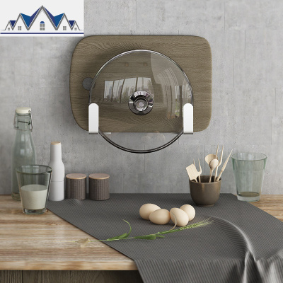 不锈钢厨房置物架免打孔锅盖架壁挂式菜板架收纳用品案板家用 三维工匠