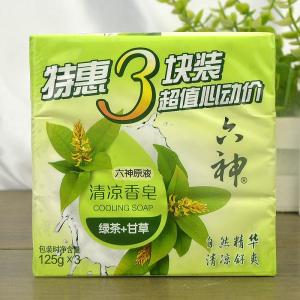 六神香皂绿茶清凉芦荟百合金盏菊洗手洗澡沐浴清洁125g/块