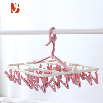 三维工匠家用袜子架晾袜架内衣夹子多晾衣架晒袜子防风内裤夹器36夹