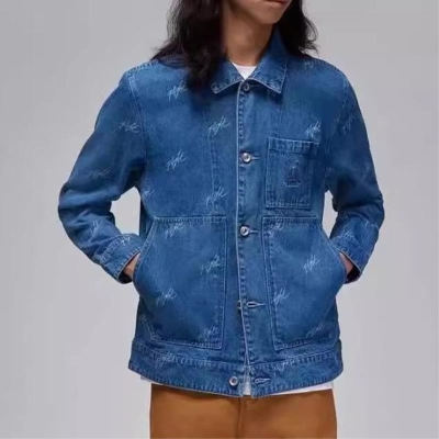 NIKE耐克外套运动休闲舒适男装牛仔夹克FN4650-436 D