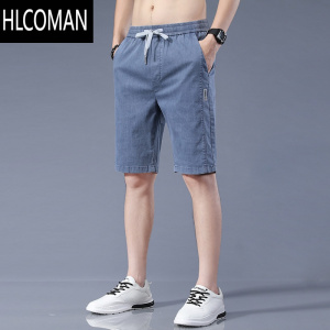 HLCOMAN夏季运动短裤男休闲五分裤速干空调裤冰丝宽松牛仔裤薄款七分中裤