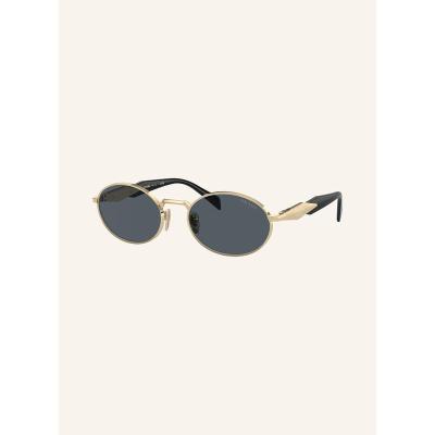 普拉达(PRADA)金属细节雕刻logo意大利进口男士窄脸型偏光太阳镜 ZVN09T_-_GOLD/GRAY