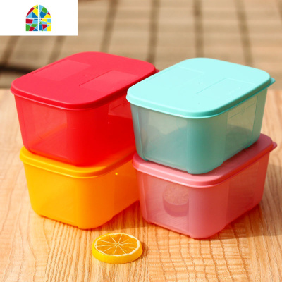 新款彩色700ml冷冻冷藏保鲜盒套装 冰箱家用冷冻专用 FENGHOU